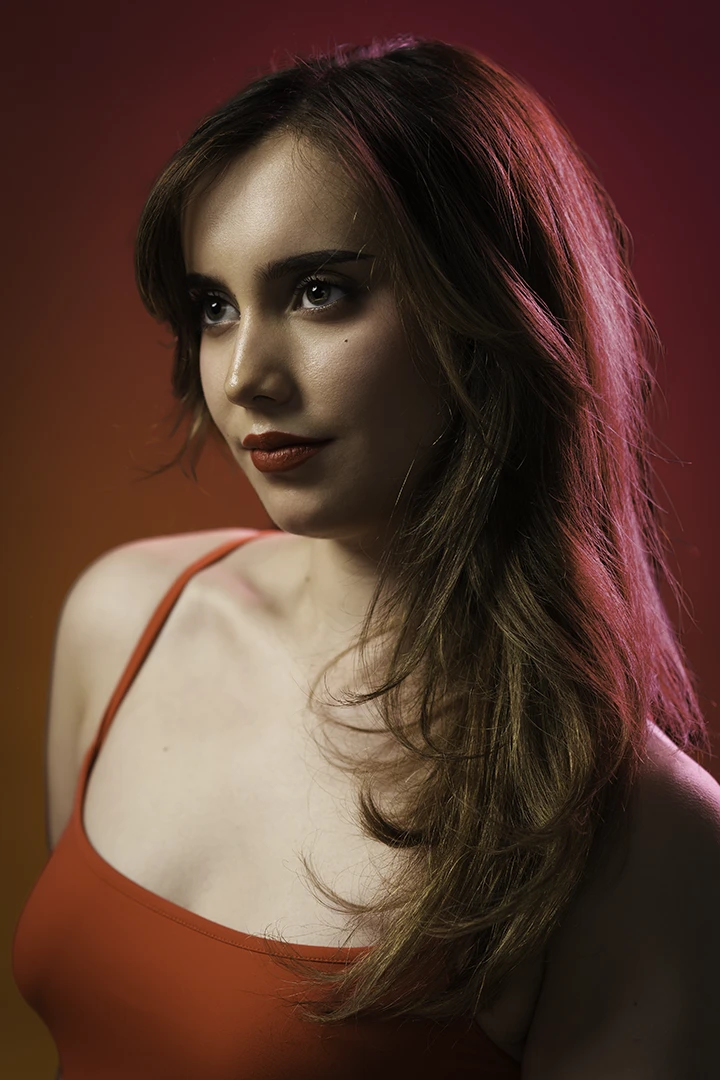 individual family portrait with analogous red colors - family photos at studio 342